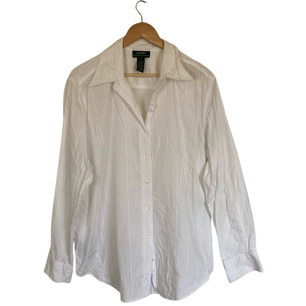 Lauren Ralph Lauren White Button-Down Shirt